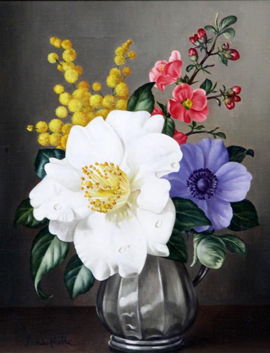 James Noble (1919-1989) Arrangement of spring flowers 10 x 8in.